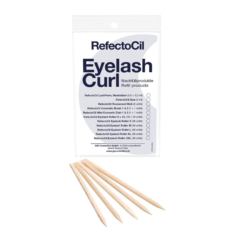 RefectoCil Eyelash Curl Refill Rosewood Sticks