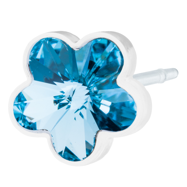 Blomdahl EJ MP Flower 6 mm, Aquamarine