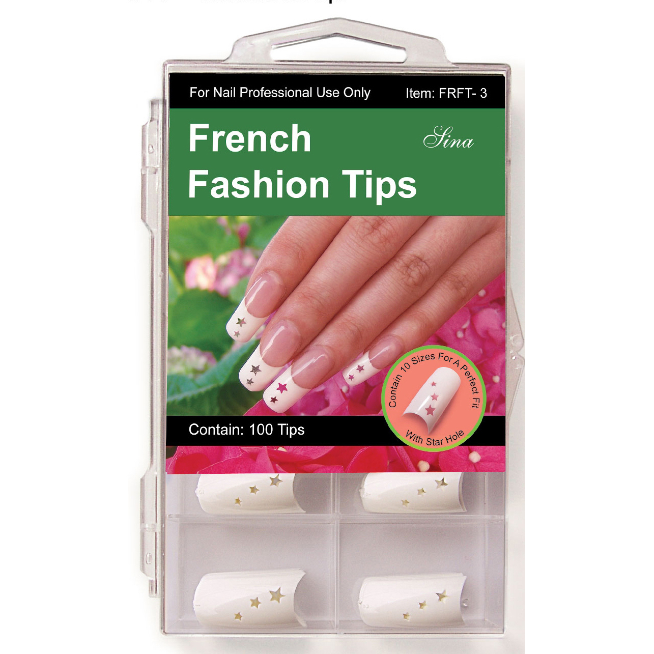 French Fashion tips, stjärnor (100 st)