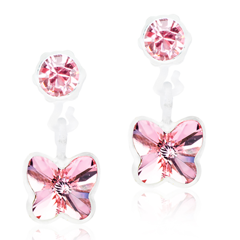 Blomdahl EJ MP Pendant Butterfly 4/5 mm, Light Rose