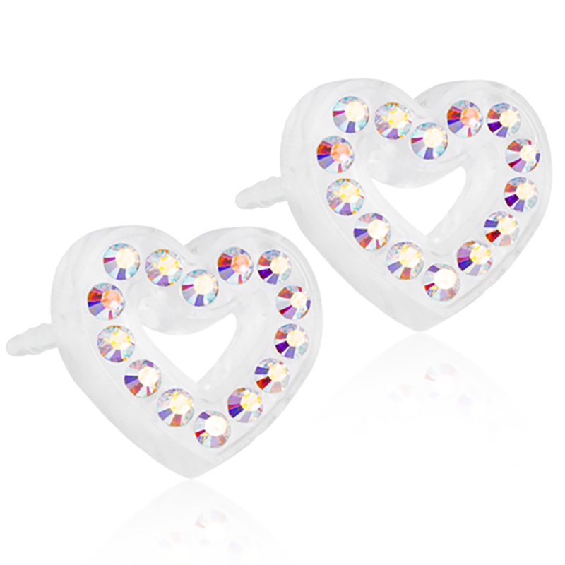 Blomdahl EJ MP Brilliance Heart Hollow 10 mm, Rainbow