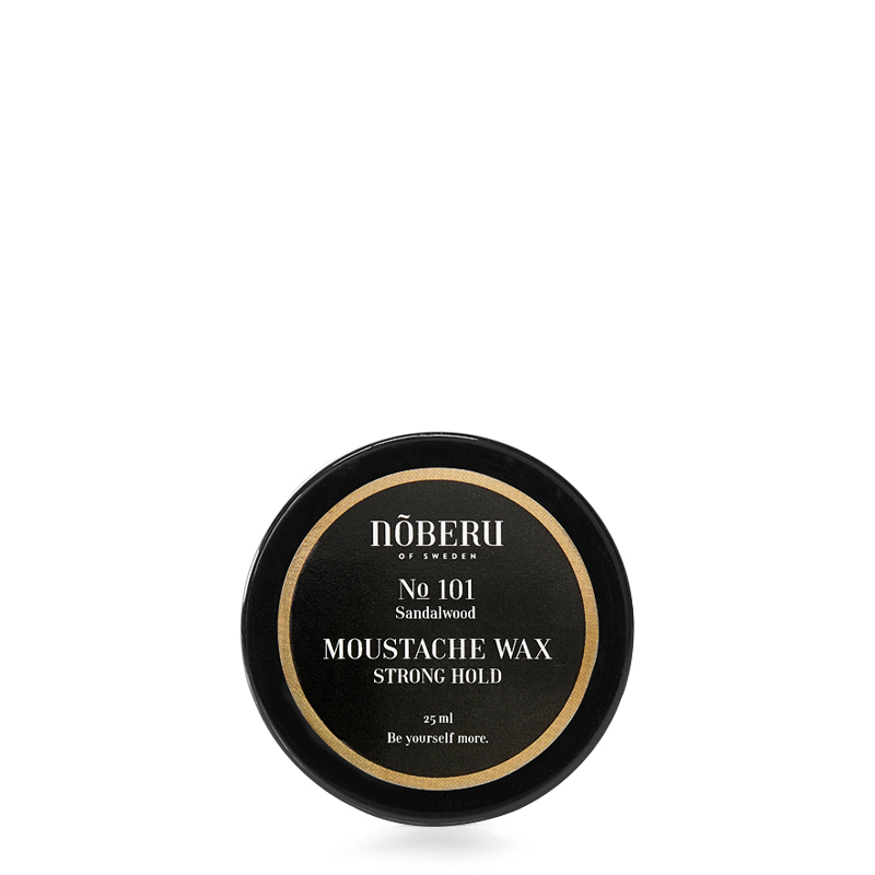 Noberu Moustache Wax - Strong Hold - Sandalwood, 25 ml