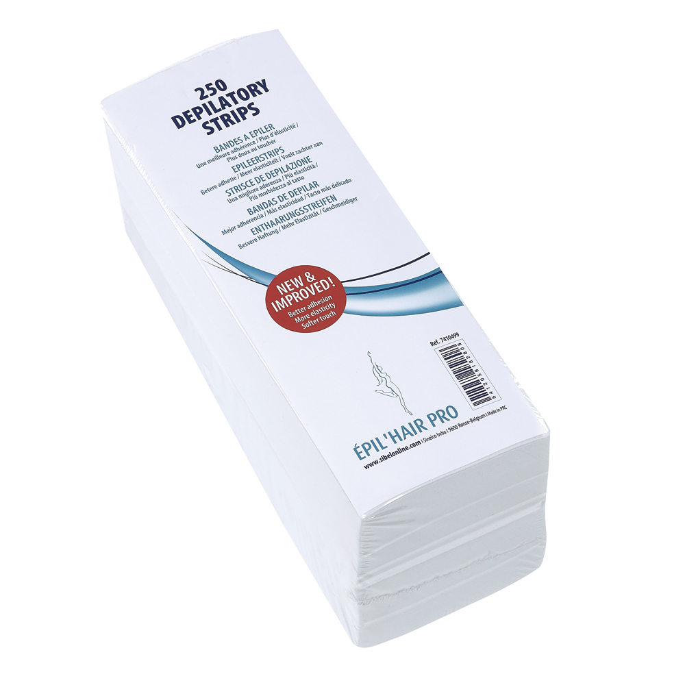 Depilatory vax strips 20x7,5 cm, 250 st