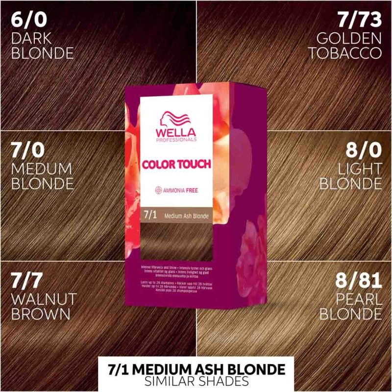 Wella Color Touch Kit Rich Natural Medium Ash Blonde 7/1, 130 ml - Image 3