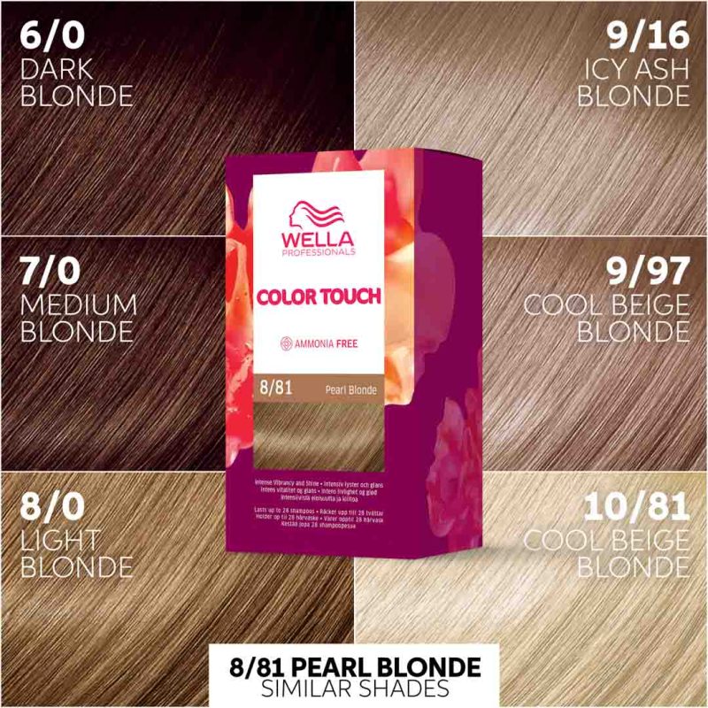 Wella Color Touch Kit Rich Natural Pearl Blonde 8/81, 130 ml - Image 3