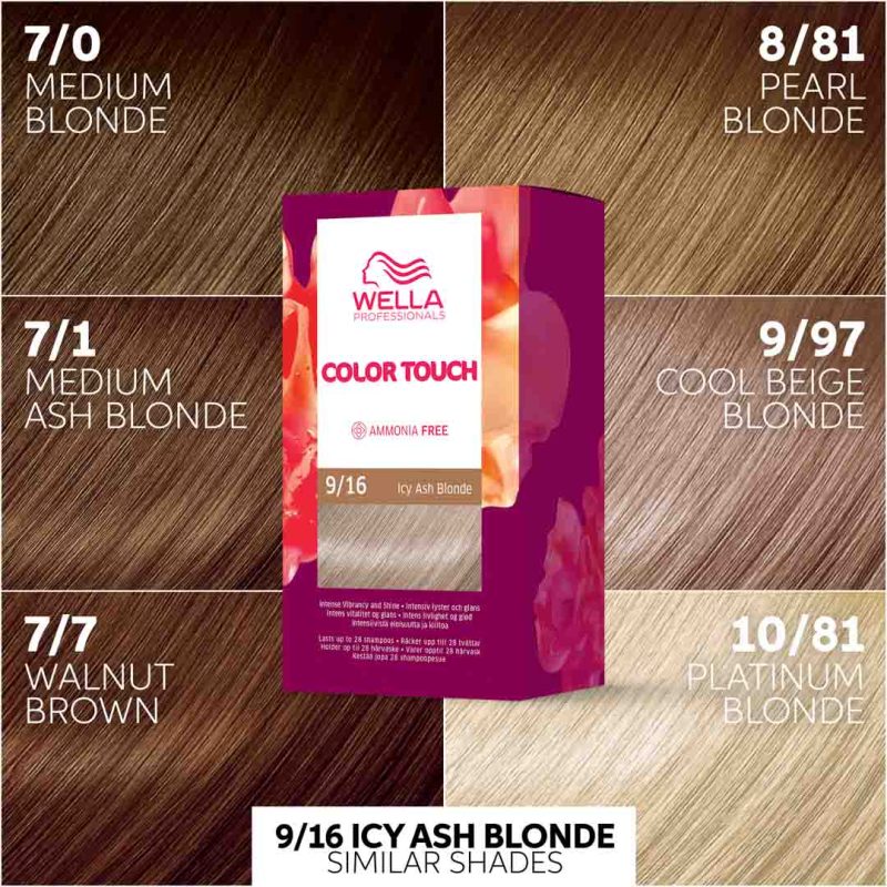 Wella Color Touch Kit Pure Naturals Icy Ash Blonde 9/16, 130 ml - Image 3