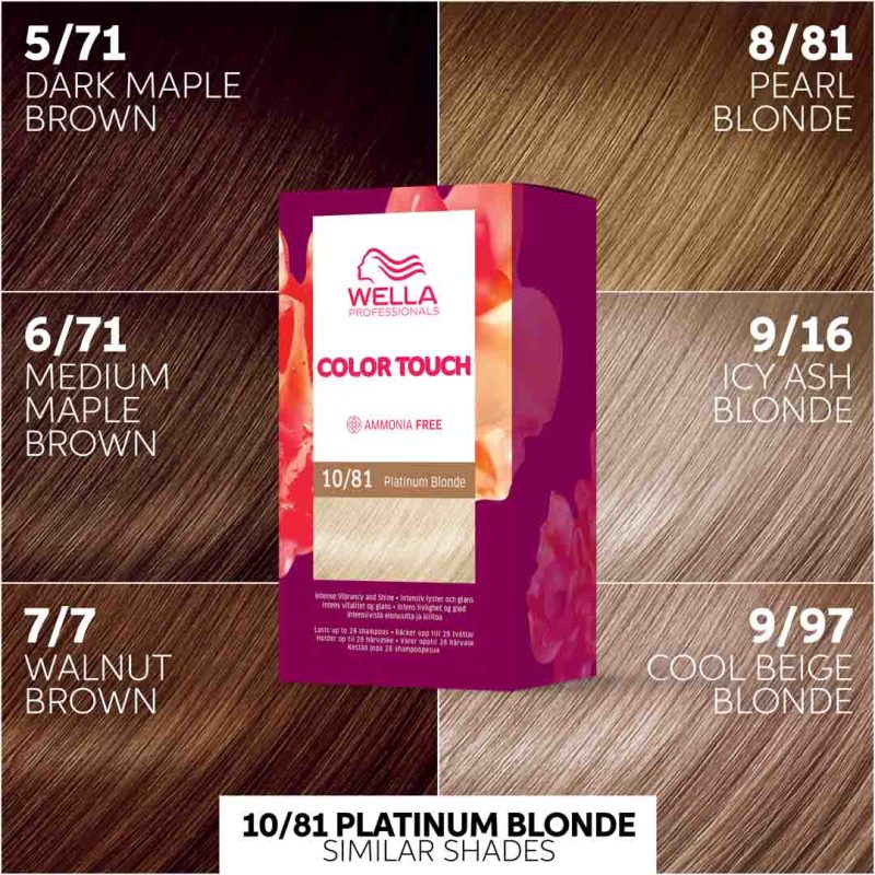 Wella Color Touch Kit Rich Natural Platinum Blonde 10/81, 130 ml - Image 3