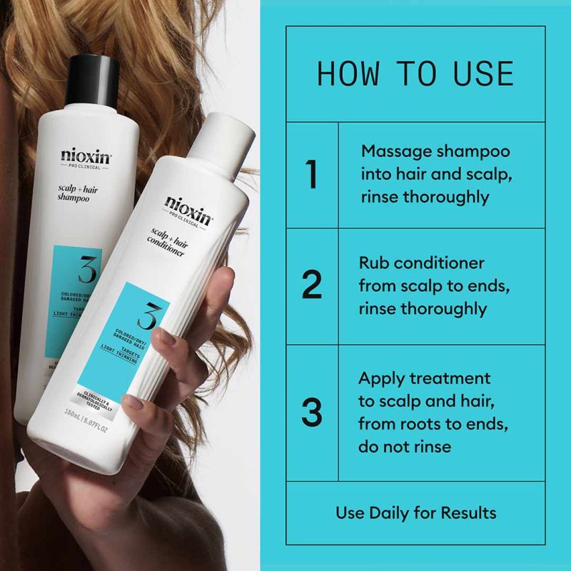 Nioxin System 3 Trial Kit, 150+150+50 ml - Image 2