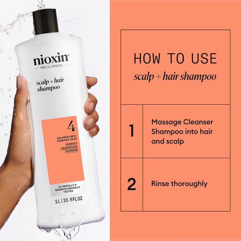 Nioxin System 4 Shampoo, 1000 ml - Image 2