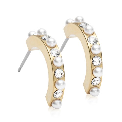 Blomdahl EJ Mixed Curved 15 mm, Crystal/White