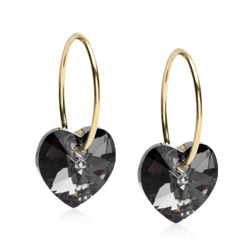 Blomdahl EJ Heart Black Diamond, 10/14 mm