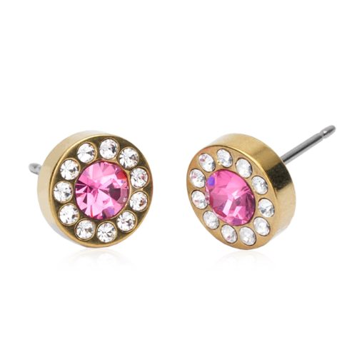 Blomdahl EJ Brilliance Halo 8 mm, Crystal/Rose