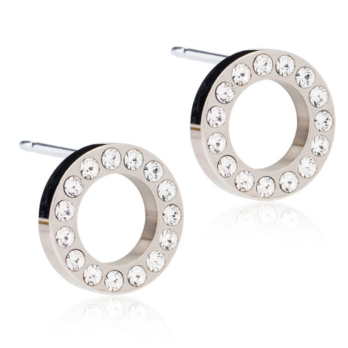 Blomdahl EJ NT Brilliance Puck Hollow 10 mm, Crystal