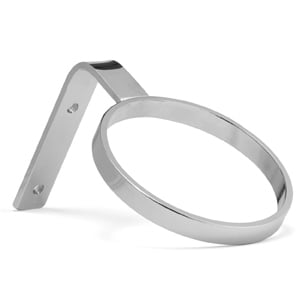 Fönhållare, rund ring i krom