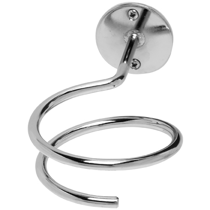 Fönhållare, kort spiral i krom