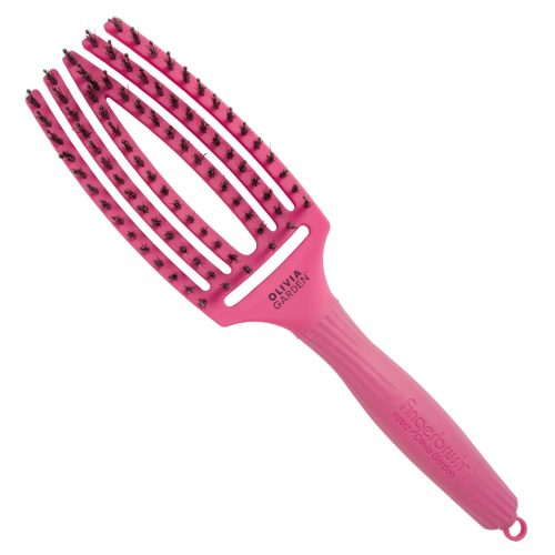 Olivia Garden Fingerbrush Care ionic Boar&Nylon Hot Pink, M