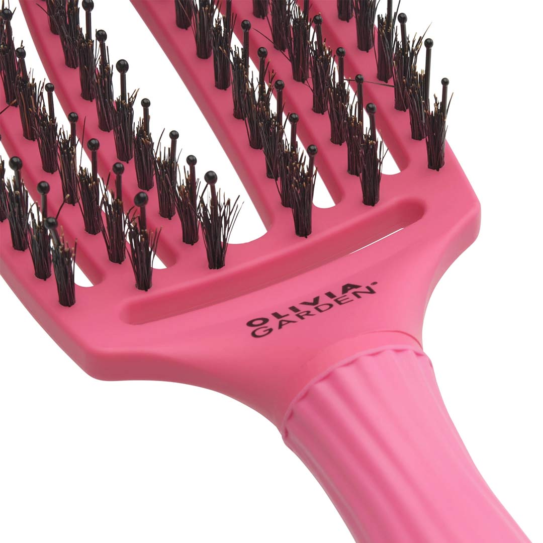Olivia Garden Fingerbrush Care ionic Boar&Nylon Hot Pink, M - Image 3