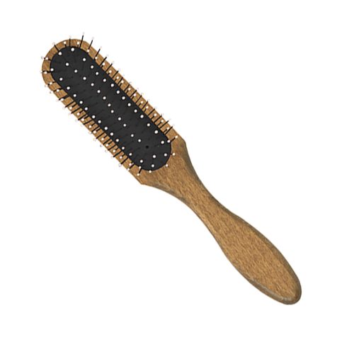 Utredningsborste Trä, metallpigg m vit prick