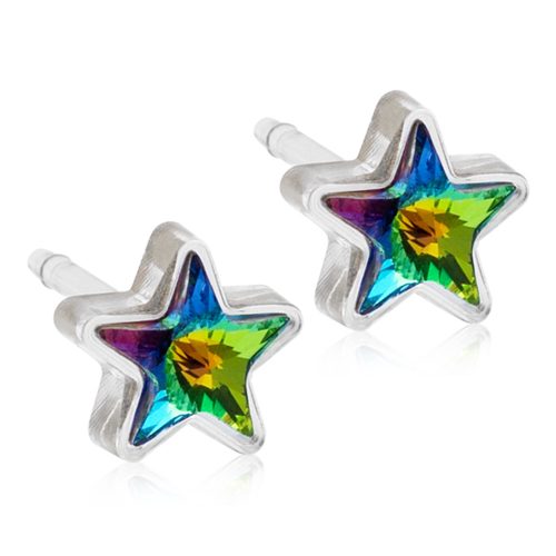 Blomdahl EJ Star 6 mm, Green Shimmer