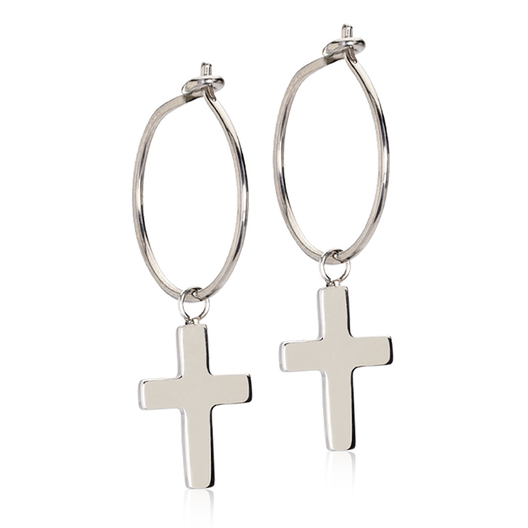 Blomdahl EJ NT Ear Ring Pendant 11 mm, Cross