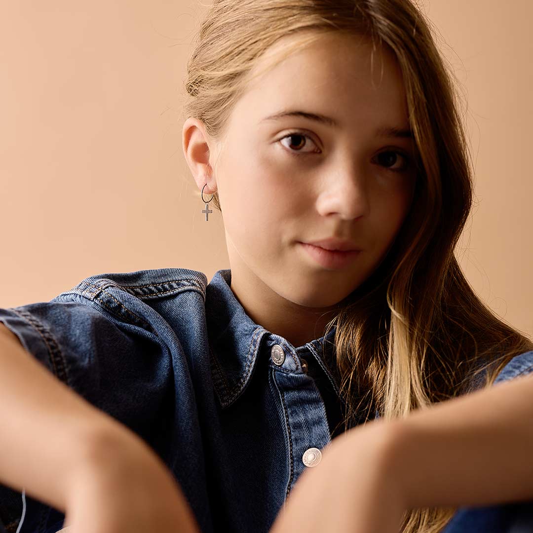 Blomdahl EJ NT Ear Ring Pendant 11 mm, Cross - Image 2