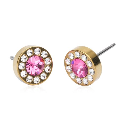 Blomdahl EJ Brilliance Halo 8 mm, Crystal/Rose