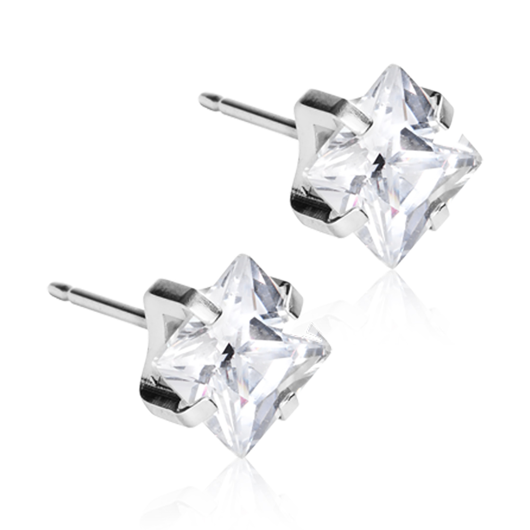 Blomdahl EJ ST Tiffany Edge 7 mm, CZ White