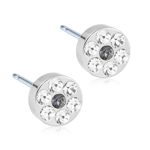 Blomdahl EJ NT, Brilliance Plenary 5mm, Crystal/Black Diamond