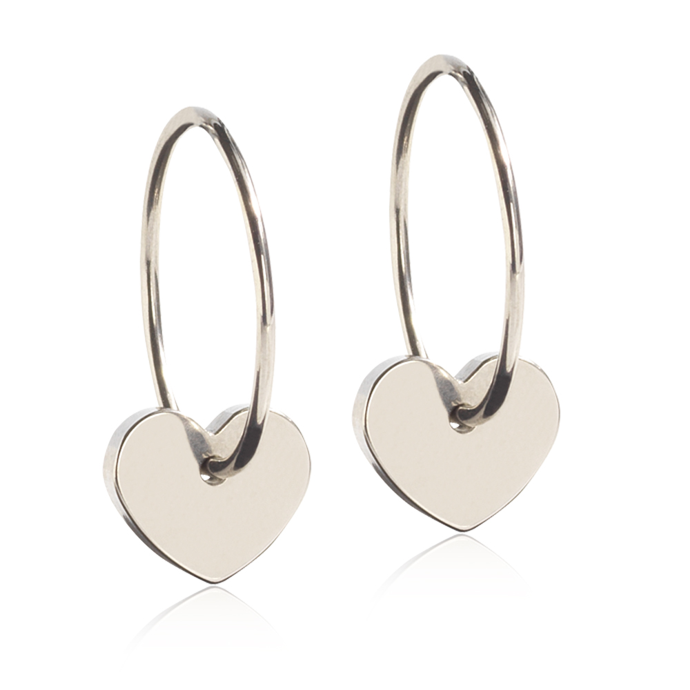 Blomdahl EJ NT Ear Ring Pendant 8 mm, Heart