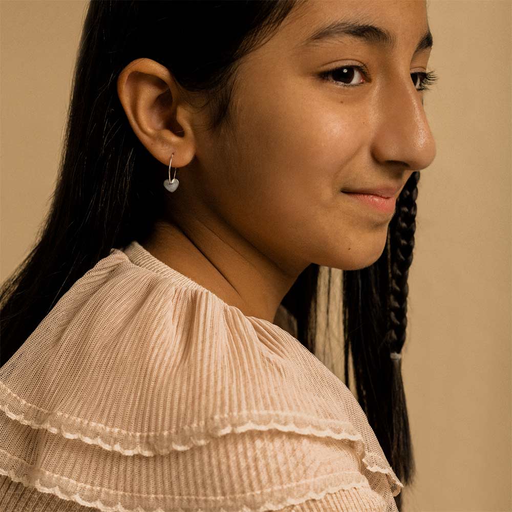 Blomdahl EJ NT Ear Ring Pendant 8 mm, Heart - Image 2