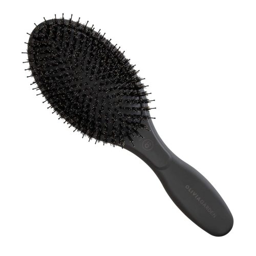 Olivia Garden Expert Care Oval Boar & Nylon Bristles, Black
