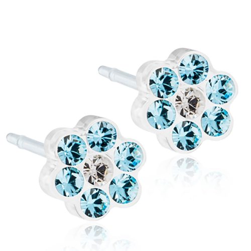 Blomdahl EJ MP Daisy 5 mm, Aquamarine/Crystal