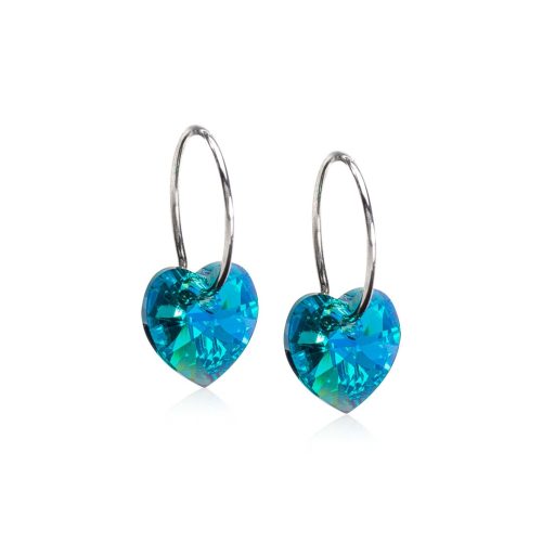 Blomdahl EJ NT Ear Ring 14 mm, Heart 10 mm, Turquoise