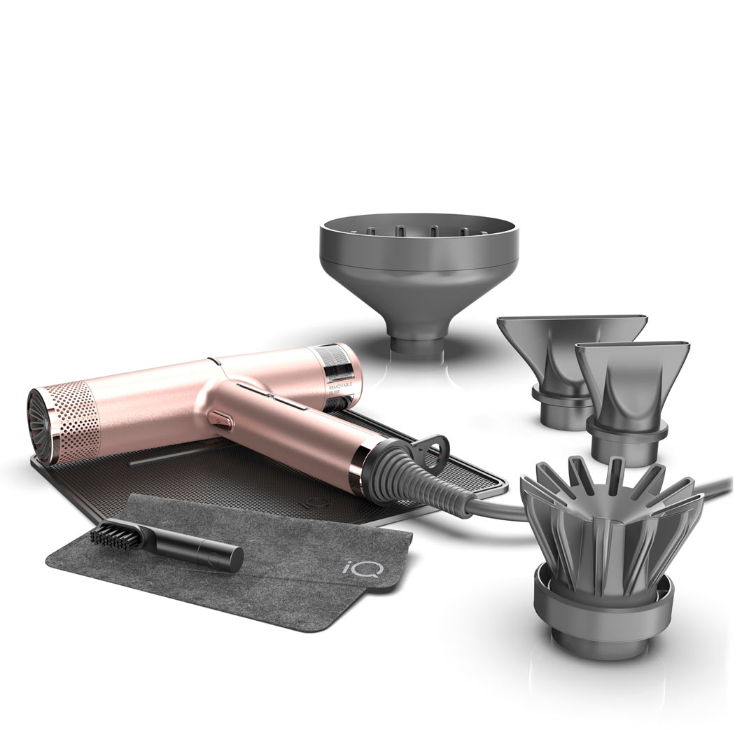 GA.MA IQ2 Compact Hair Dryer, Rosé Gold - Image 2