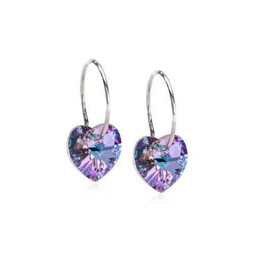 Blomdahl EJ NT Ear Ring 14 mm, Heart 10 mm, Lilac
