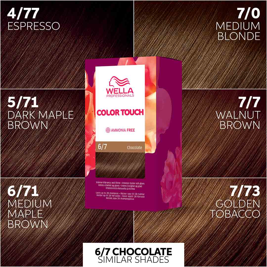 Wella Color Touch Kit Deep Brown Chocolate 6/7, 130 ml - Image 3